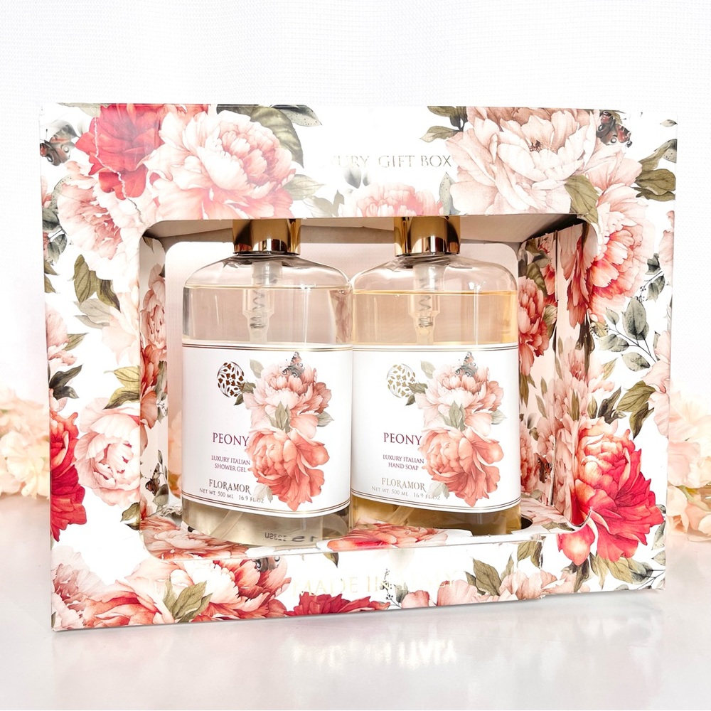 Floramor Firenze Peony Hand Soap & Shower Gel set
